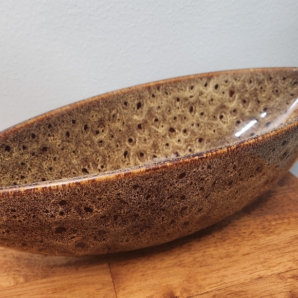 Other - Elegant Expressions Ceramic Rustic Brown Ceramic Bowl Leopard